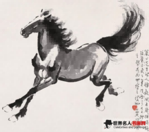 马是徐悲鸿绘画的标志性题材,他笔下的马千姿百态,充满着激情和活力.