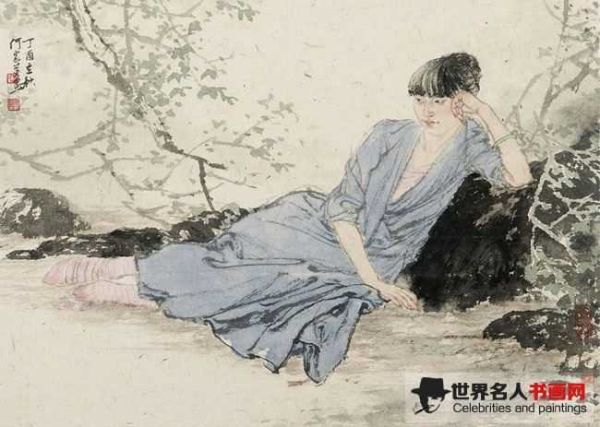 何家英作品《人物》