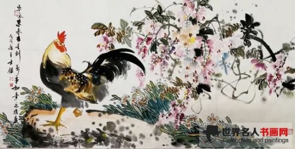 卢士杰国画作品鸡
