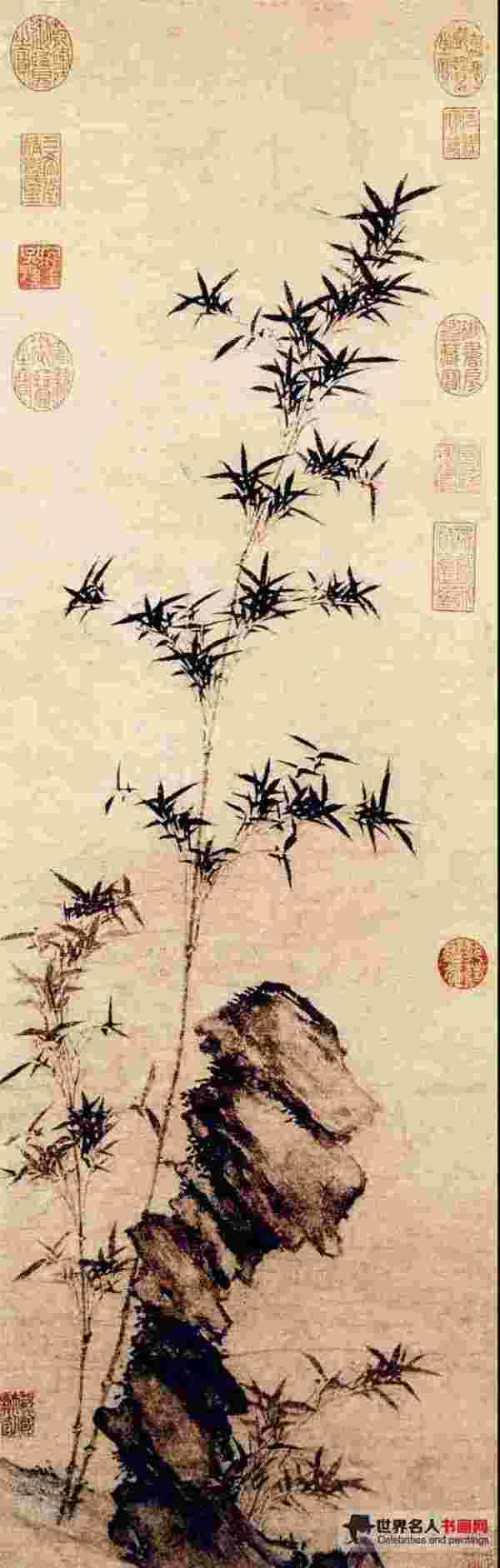 管道昇作品《竹石图》