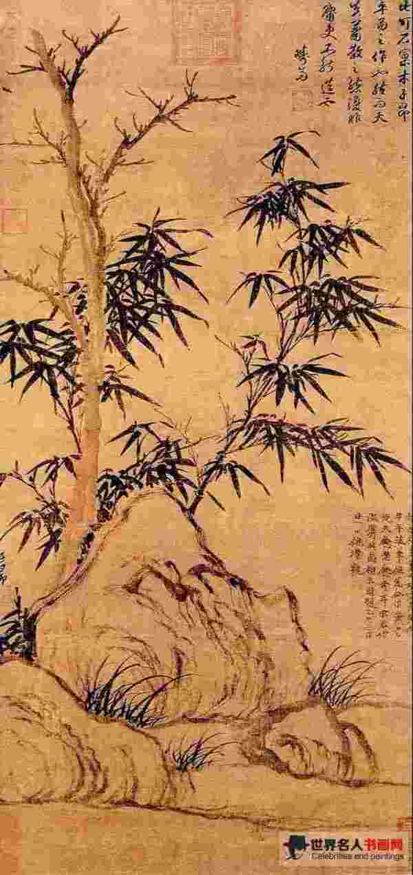 赵孟頫作品《窠木竹石图》