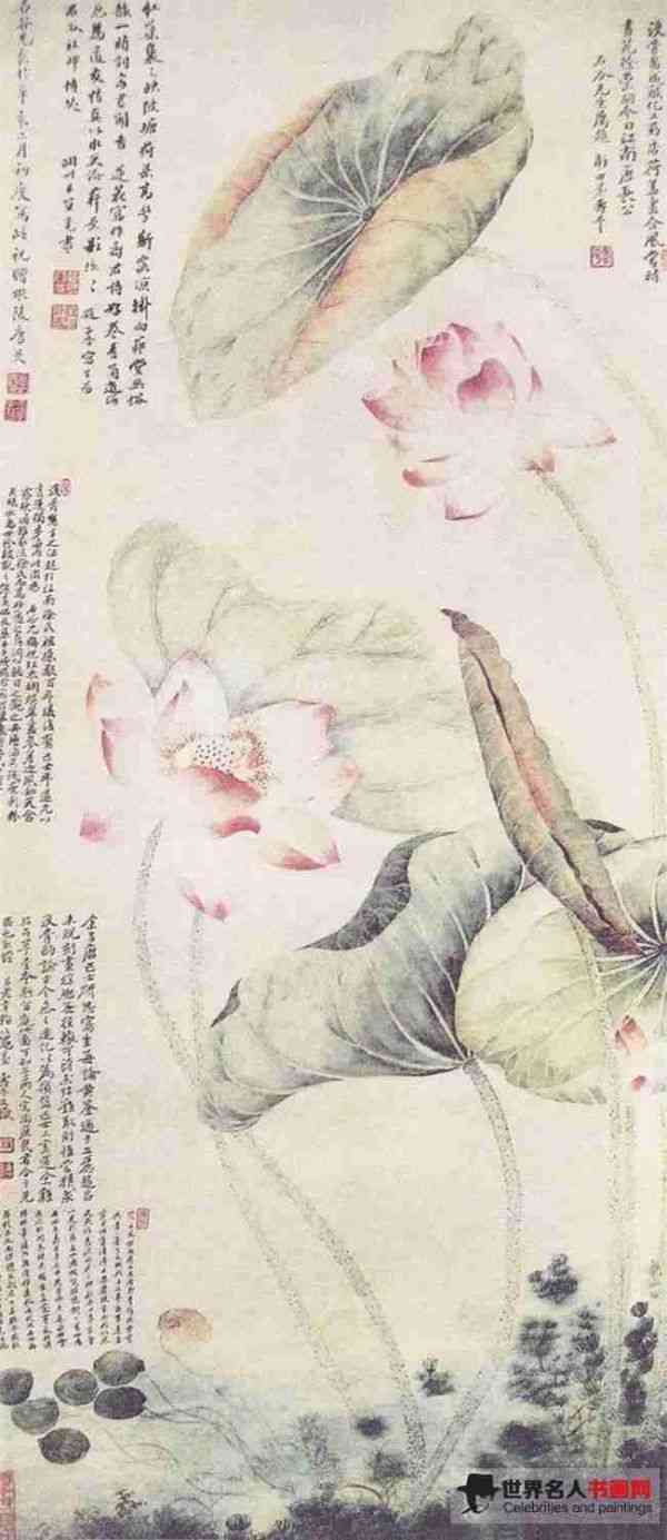 红莲图 唐于光、恽格 作