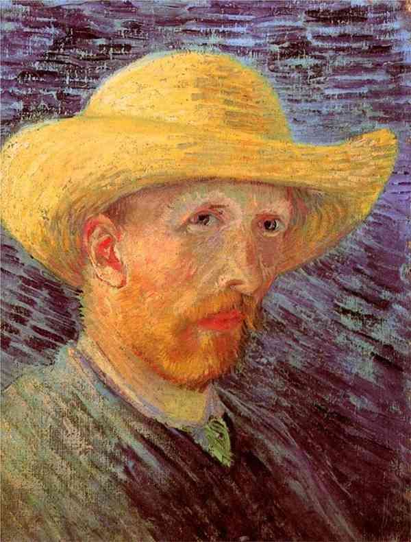 梵高戴草帽的自画像;Self-Portrait with Straw Hat