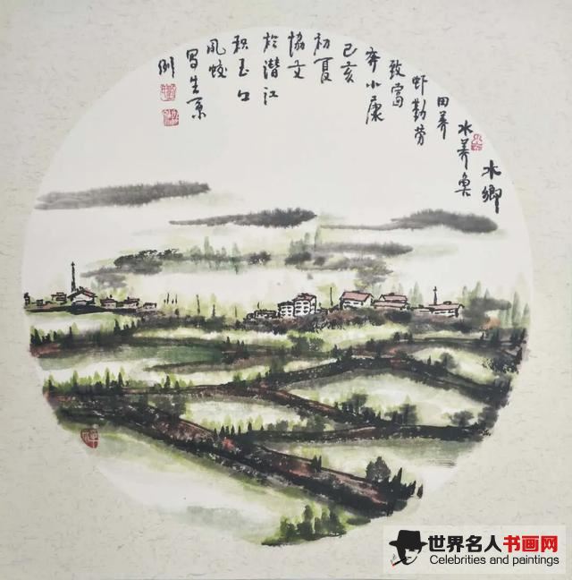 刘协文,画家刘协文,著名画家刘协文,水乡作品,湖北潜江市,潜江