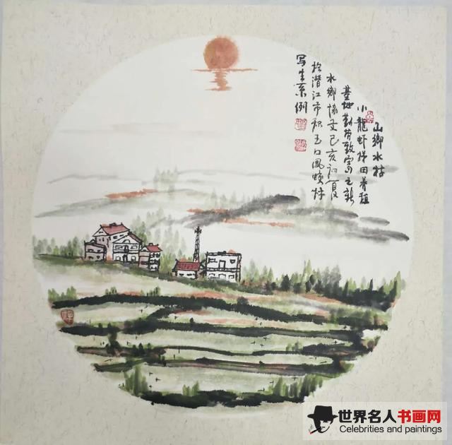 刘协文,画家刘协文,著名画家刘协文,水乡作品,湖北潜江市,潜江