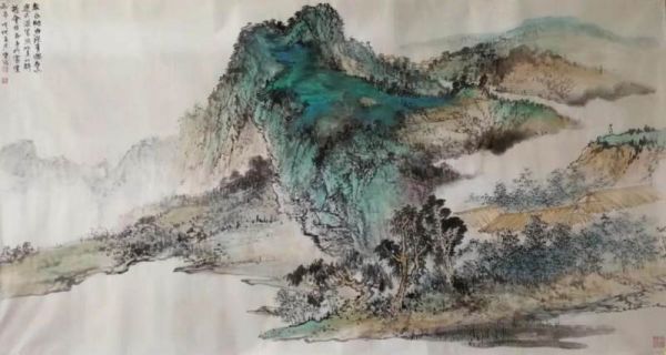 董宝宏作品赏析7 《晓山经雨洗青螺》