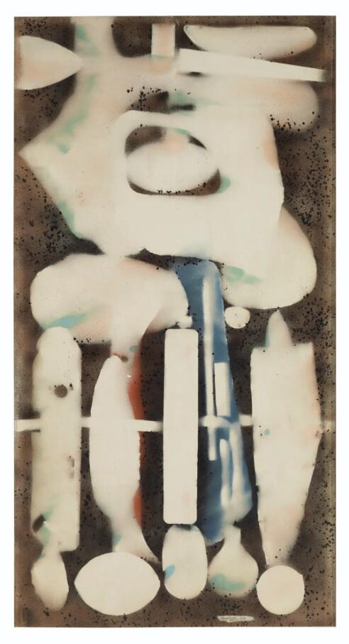 大卫&middot;史密斯（1906-1965） 《1959年3月9日》，珐琅喷雾 画布，248.9 x 132.1，估价︰400,000 - 600,000美元。此作将于12月3日在佳士得纽约战后及当代艺术（日间拍卖）中呈献