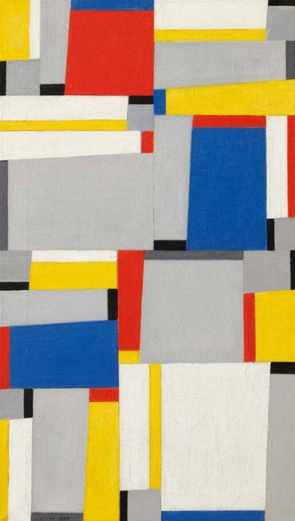 弗里茨‧格拉纳（1899-1972）《关系绘画#70》，油彩 画布，71.3 x 41 cm.，1954年作，估价：300,000 - 500,000 美元。此拍品将于12月2日《香港-纽约：现当代联合夜拍》中呈献