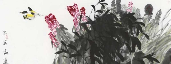 现场｜巨石画展西安举办 探索重塑中国花鸟画新形象